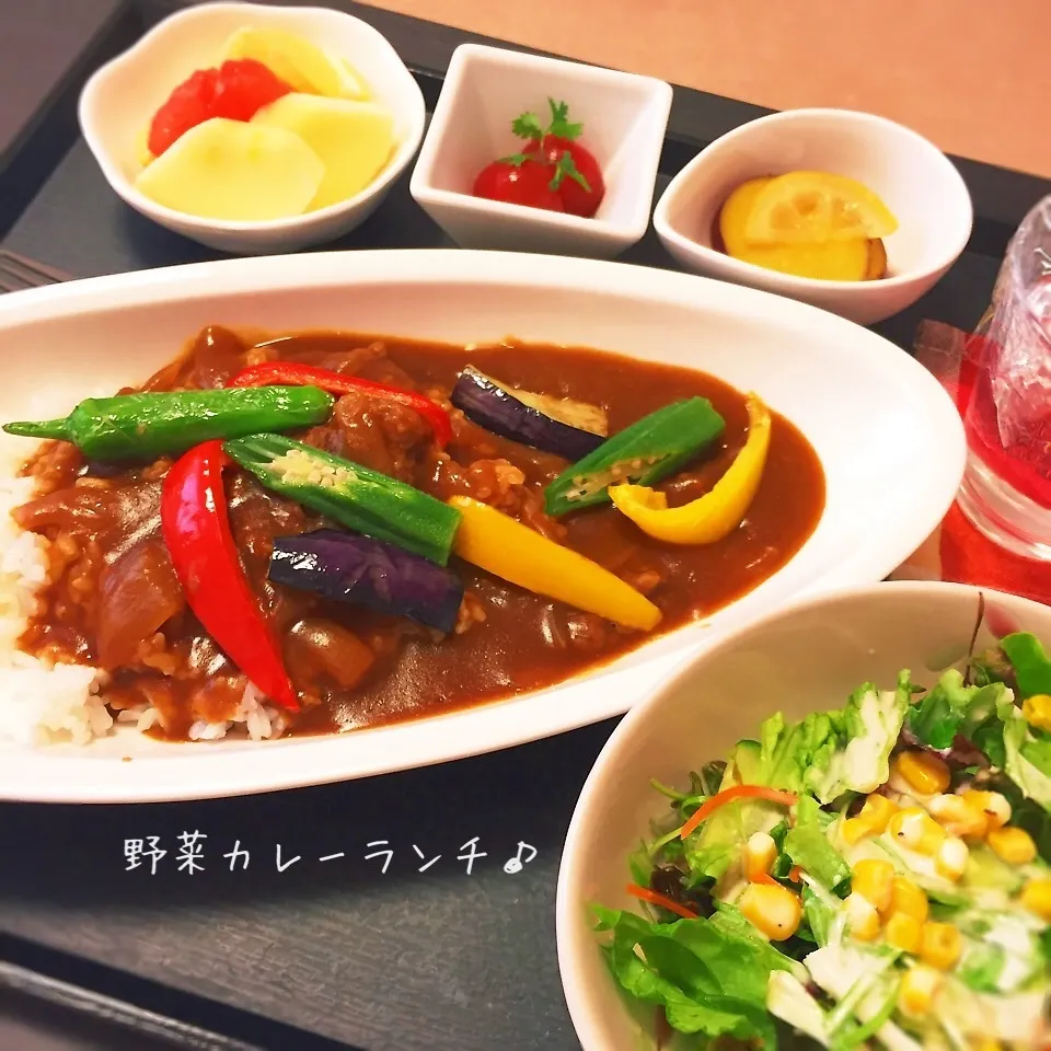 Snapdishの料理写真:＊2日目、野菜カレーランチ♪帰宅後5日目。＊|ultramarineさん