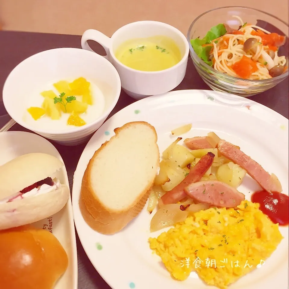 Snapdishの料理写真:＊2日目洋食朝ごはん♪、帰宅4日目＊|ultramarineさん