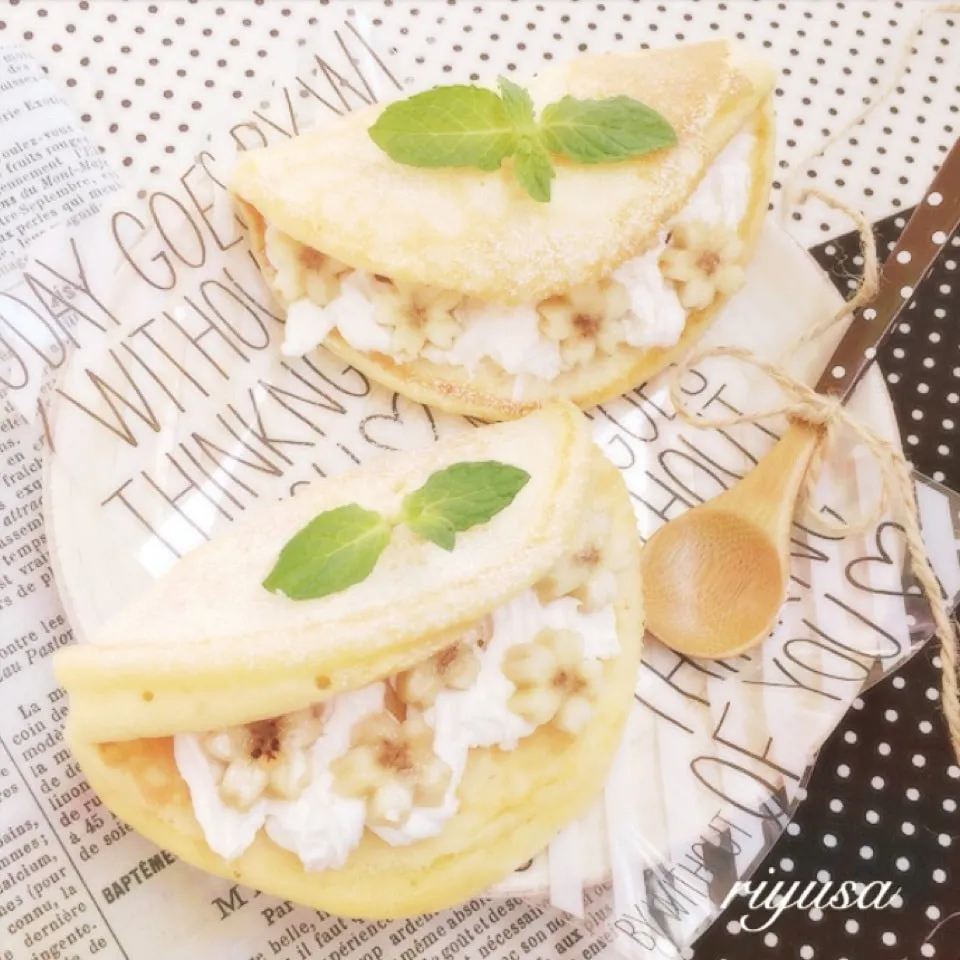 Snapdishの料理写真:ふわっふわ〜♥オムレットみたいなホットケーキの作り方|riyusaさん