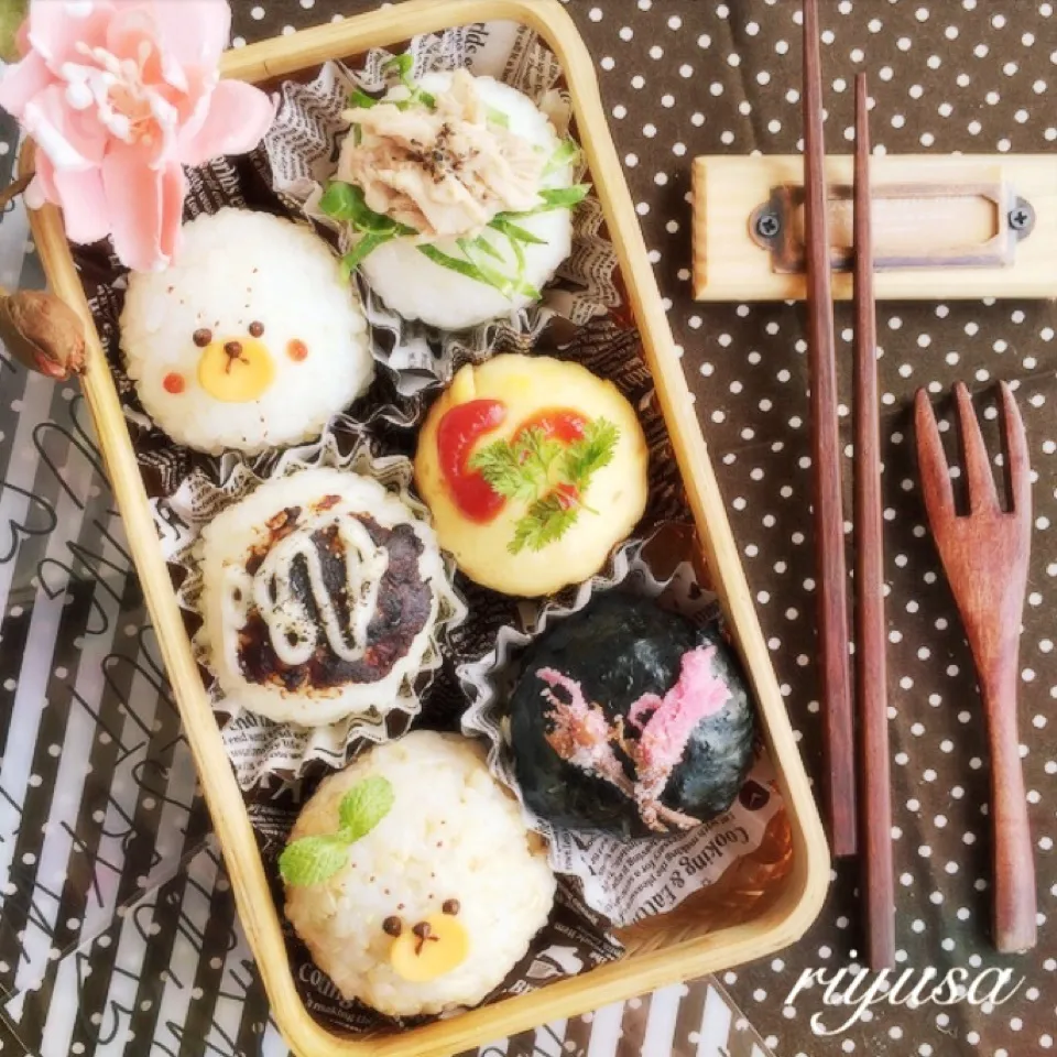 お花見にオススメ〜♥春色のおにぎり弁当|riyusaさん