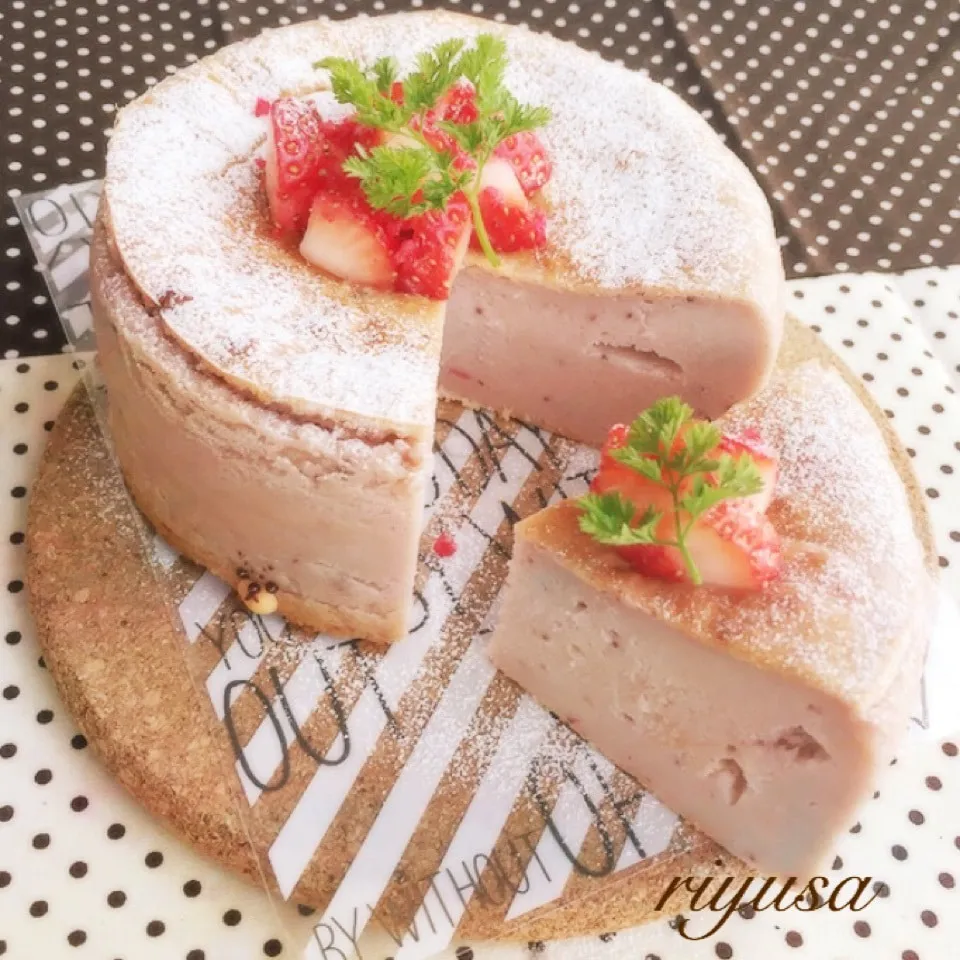 フルーチェ使って失敗なし♥苺のチーズケーキ|riyusaさん