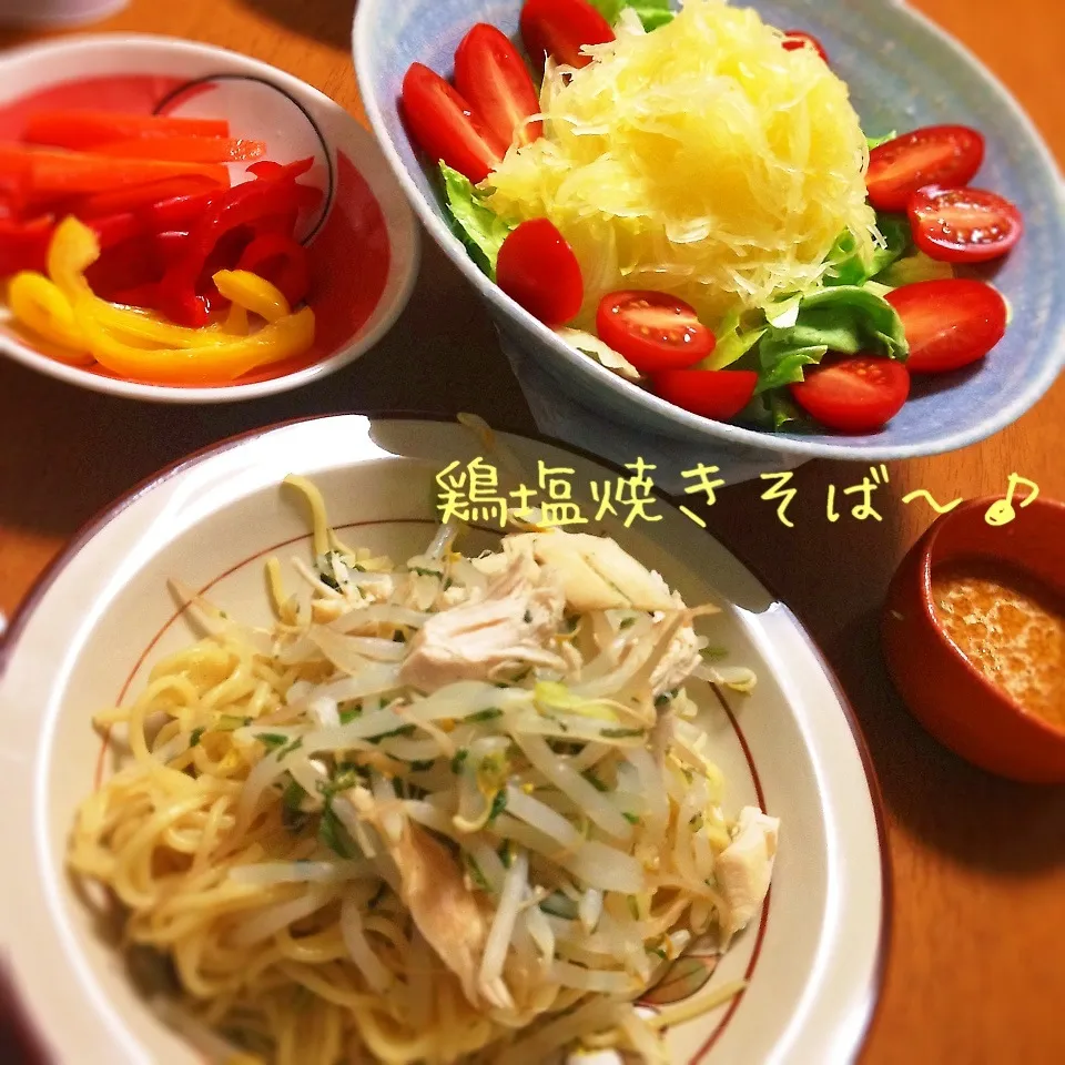 Snapdishの料理写真:＊鶏塩焼きそば♪＊|ultramarineさん