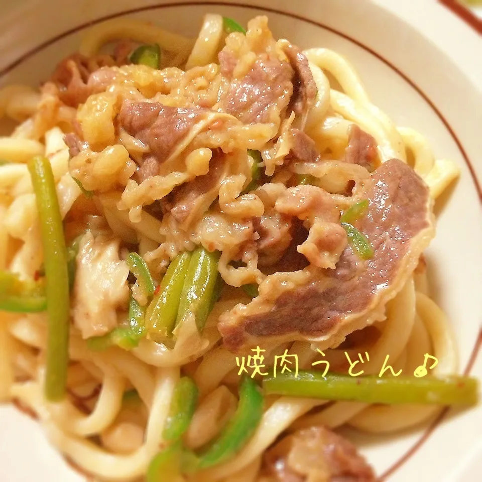 Snapdishの料理写真:＊焼肉うどん〜☻♪|ultramarineさん