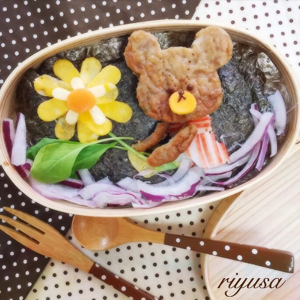 海苔弁でも可愛い♡簡単&時短キャラ弁|riyusaさん