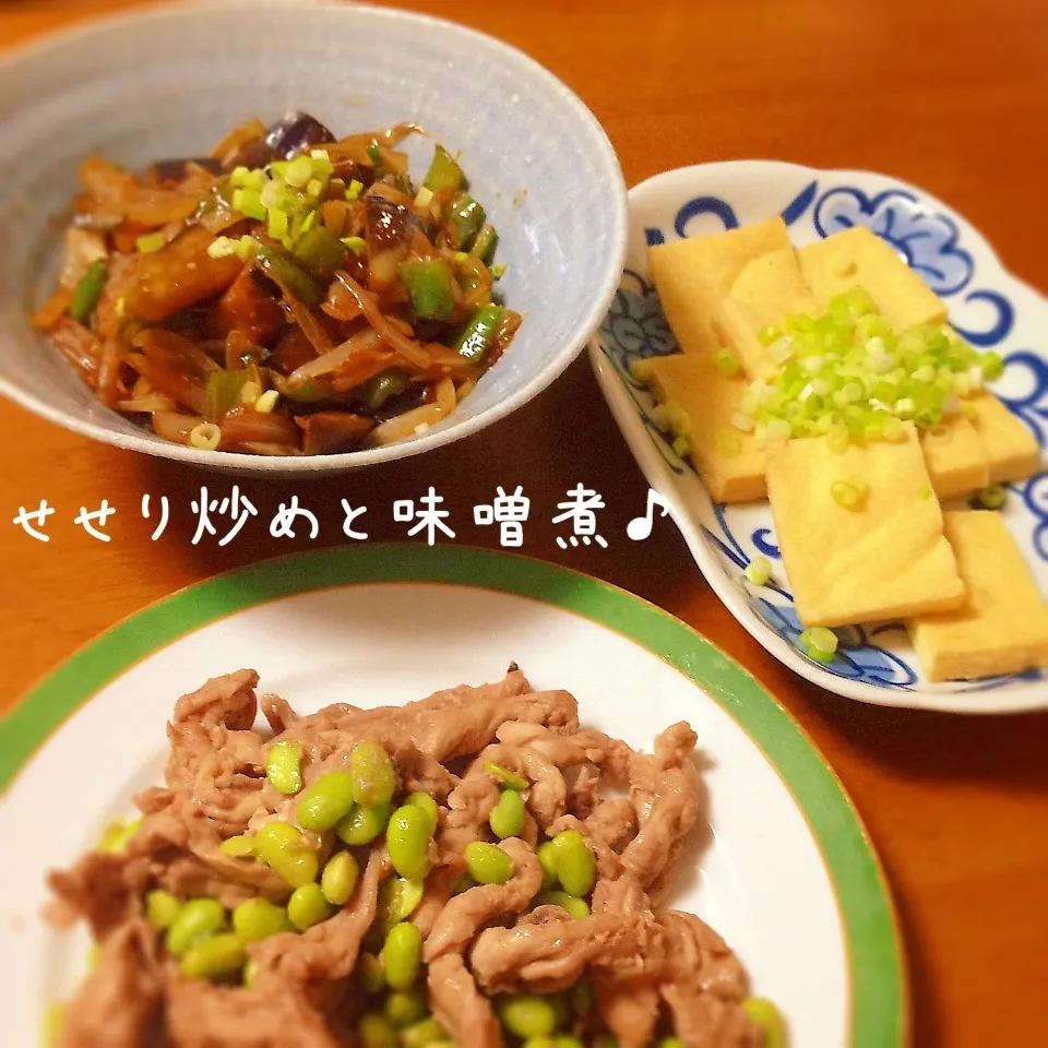 ＊せせり炒め＆こっくり味噌煮♡|ultramarineさん