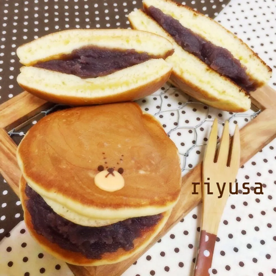 父の日に是非♡フワッフワ食感♡簡単どら焼き|riyusaさん