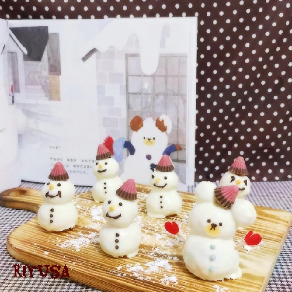 Snapdishの料理写真:クリスマスにどぉぞ！簡単♡雪だるまジャッキー|riyusaさん