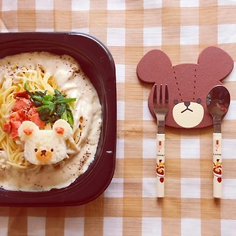 コンビニパスタをアレンジ！PLUSジャッキー乗せ！|riyusaさん