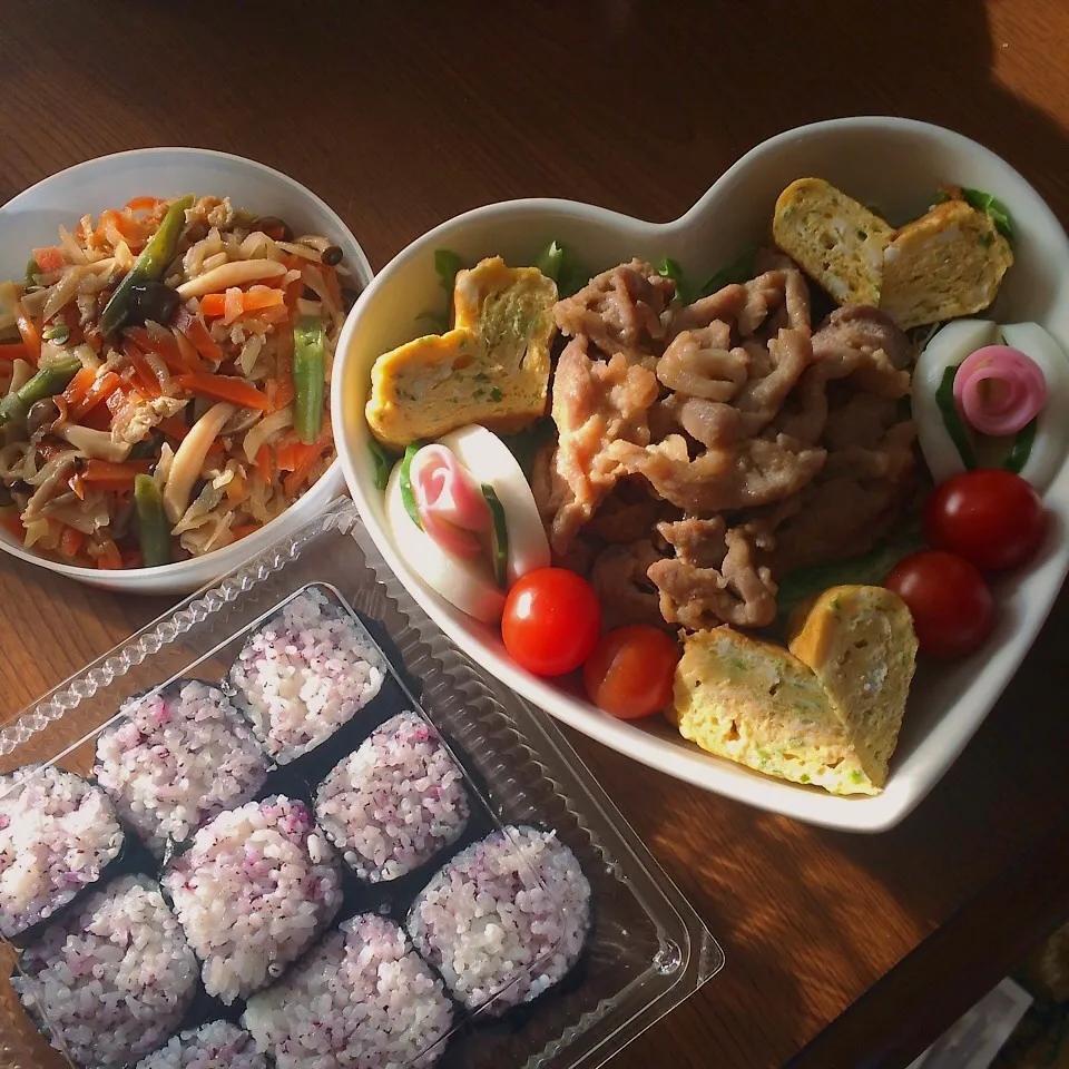 ハートのお弁当|しろくまさん