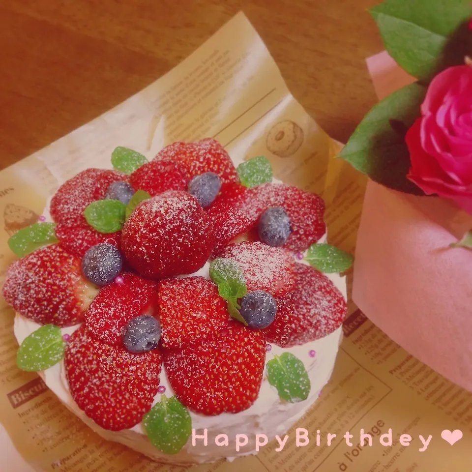 パパのBirthday cake♡|ピーチさん