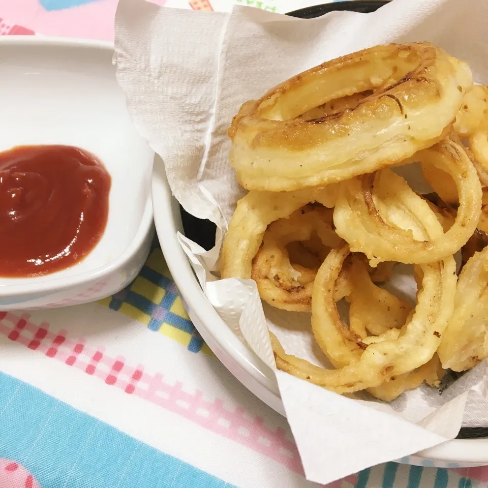 Snapdishの料理写真:お菓子みたいな💕オニオンリング|まちゃこさん