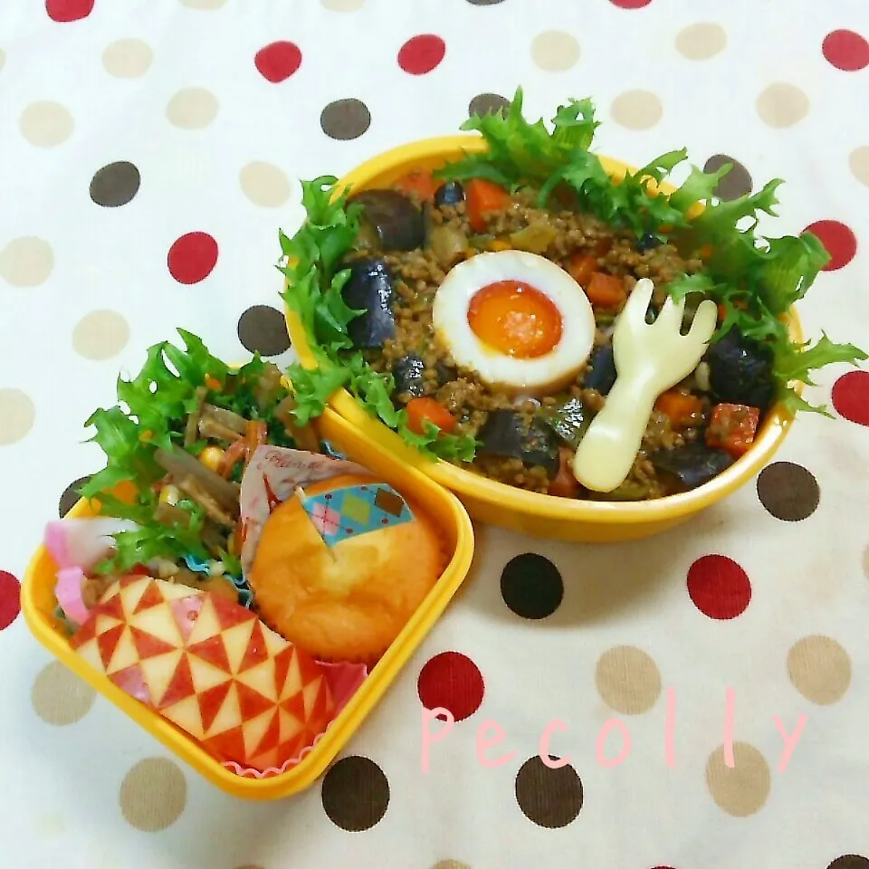 中３女子弁当～野菜たっぷりキーマカレー|kanakoさん