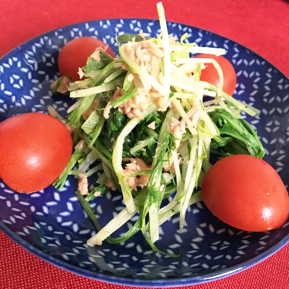 ツナと水菜のポン酢和え|まちゃこさん