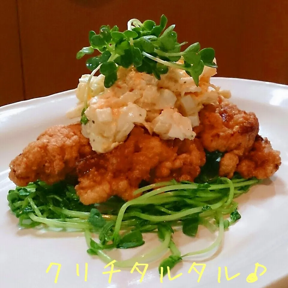 Snapdishの料理写真:クリチタルタルdeチキン南蛮|mi_neneco♪さん