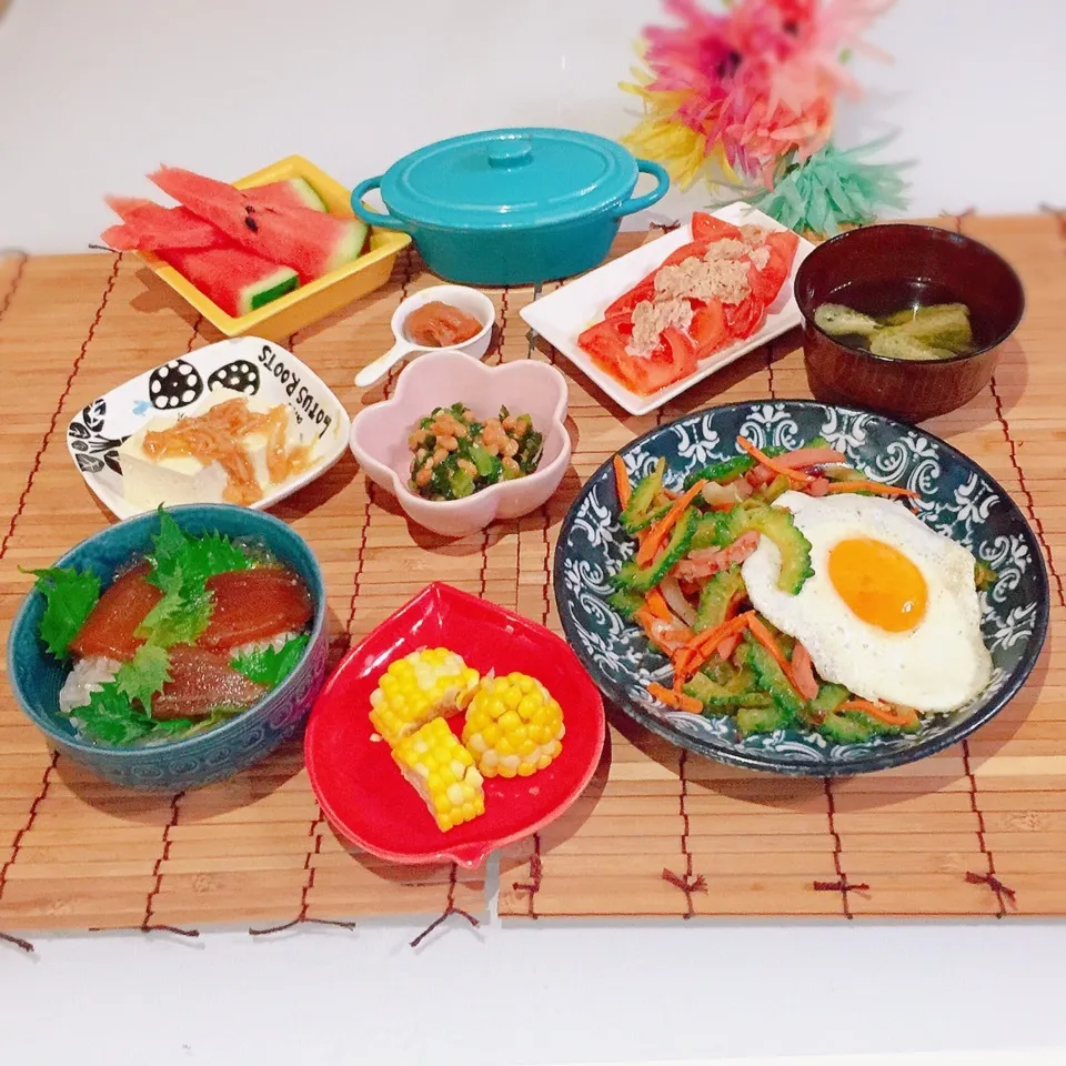 【 漬けマグロと大葉のミニ丼定食 】|ぷらっとさん