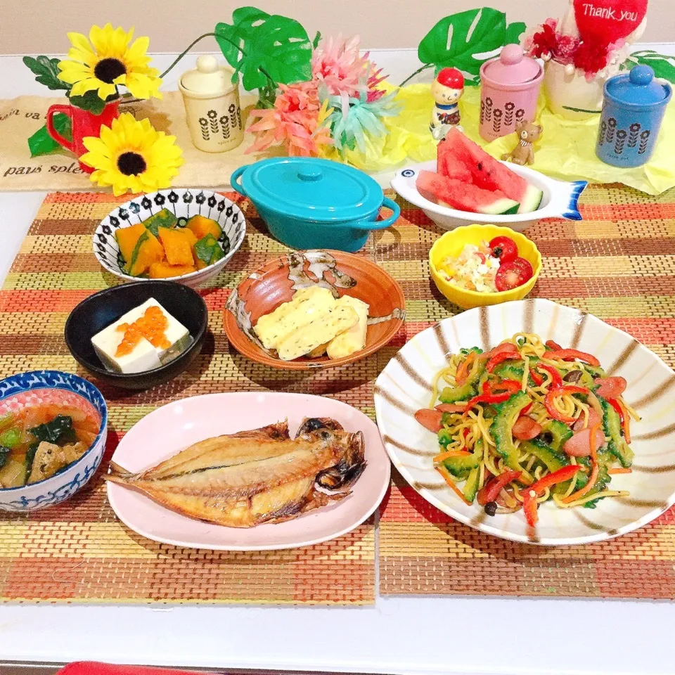 【ゴーヤのスタミナ塩焼そば定食】|ぷらっとさん