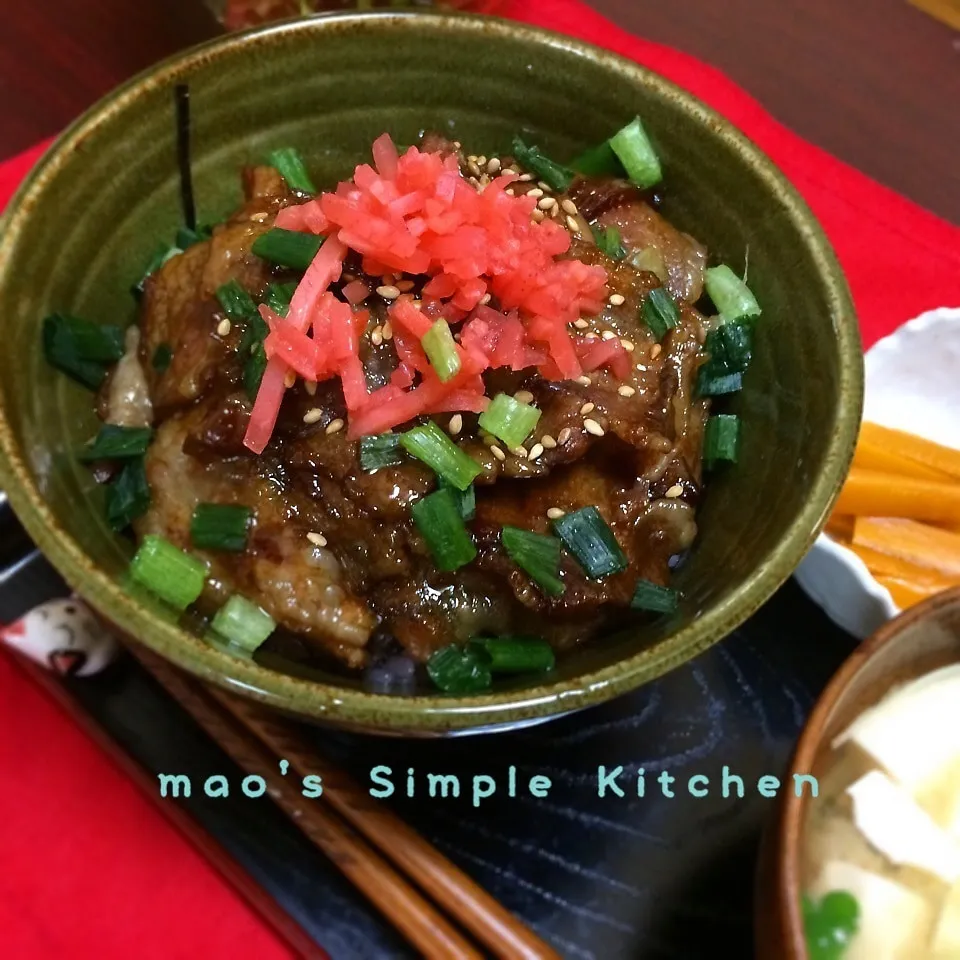 あっと言う間に食べちゃう♫豚丼♫|mao's simple kitchenさん