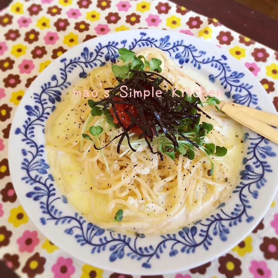 やばうま♫タラコのクリームパスタ♫|mao's simple kitchenさん