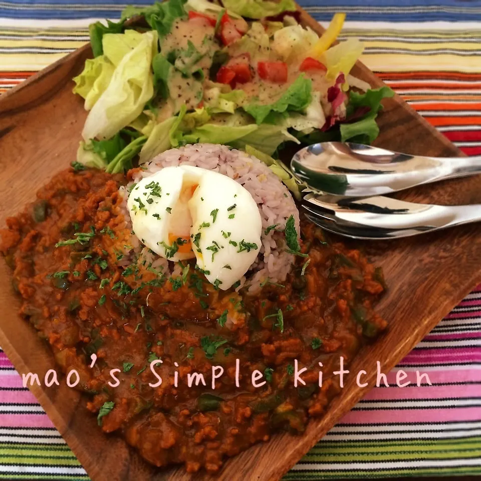 ココナッツオイルでキーマカレー♫隠し味は、山椒♫|mao's simple kitchenさん