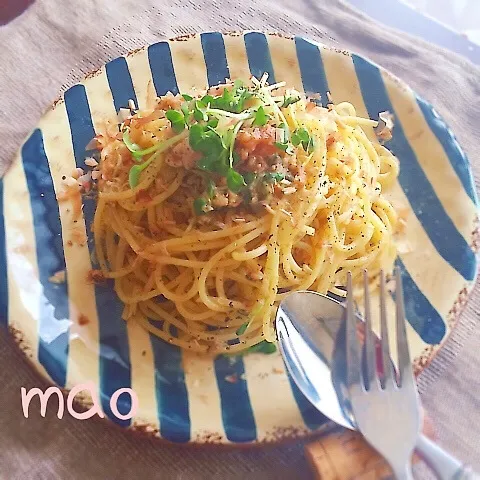 山椒と七味が香る♫ツナと梅の和風パスタ♫|mao's simple kitchenさん