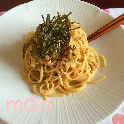 Snapdishの料理写真:ワンボールで簡単♫ちりめん山椒と紫蘇の和風パスタ♫|mao's simple kitchenさん