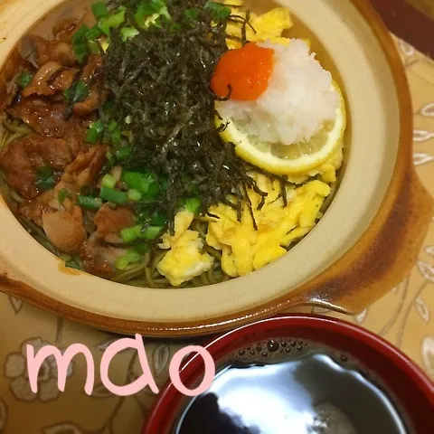 土鍋で簡単♫豚肉で瓦そば♫|mao's simple kitchenさん