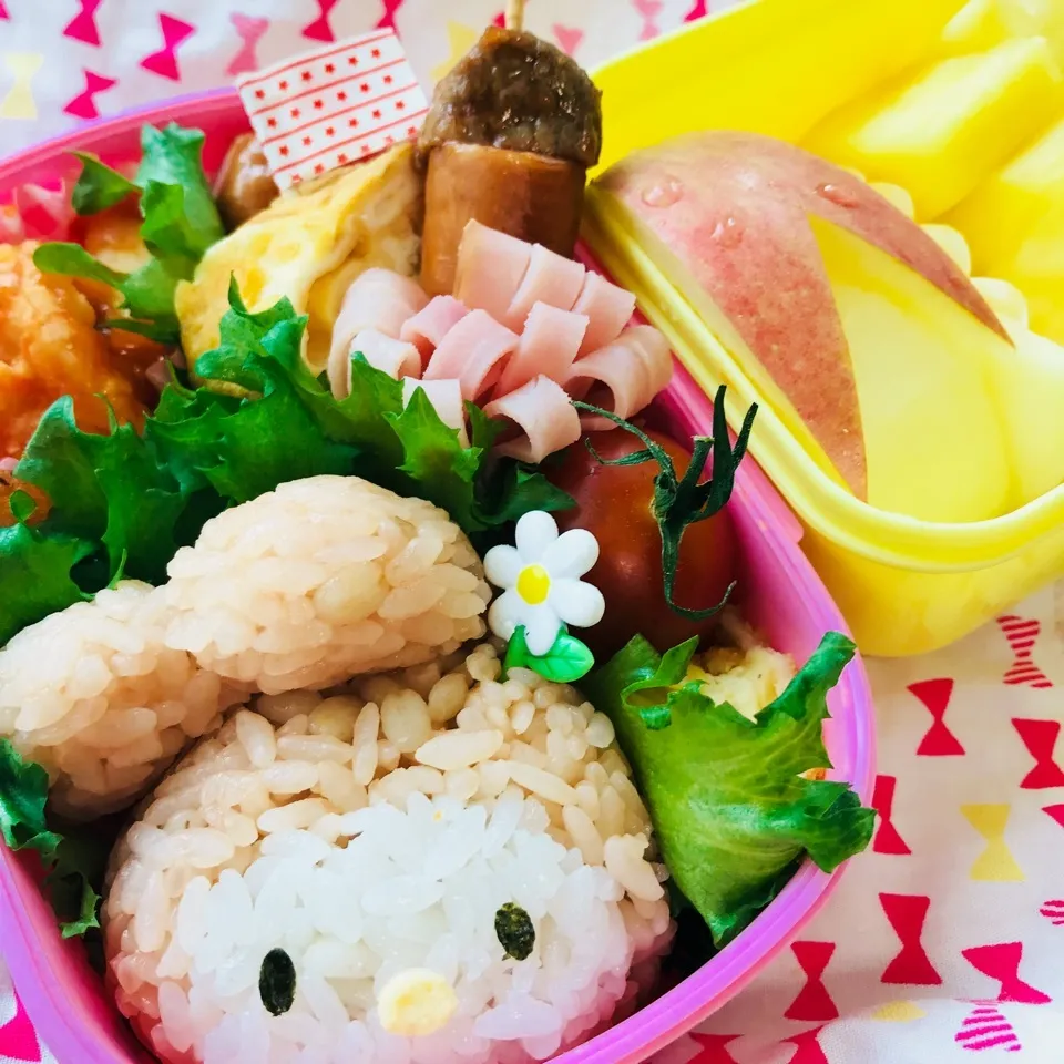 Snapdishの料理写真:マイメロちゃんお弁当♡|A*CHAMIさん