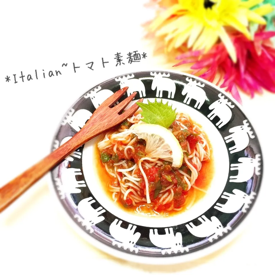 ෆ⃛̑̑素麺deリコピンたっぷりトマト麺ෆ⃛ෆ⃛|ぷらっとさん