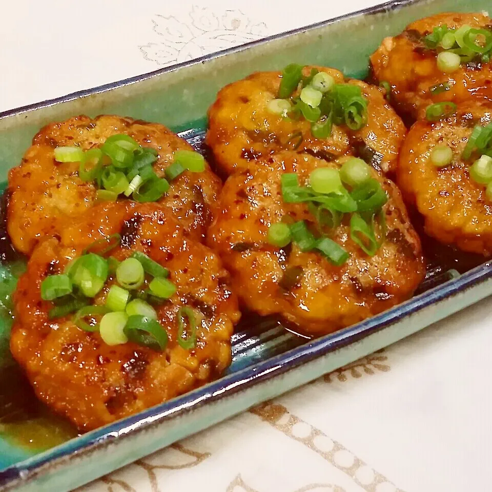 Snapdishの料理写真:昨日の残ったひき肉で♡お豆腐のまんじゅう♪|chama- naoさん