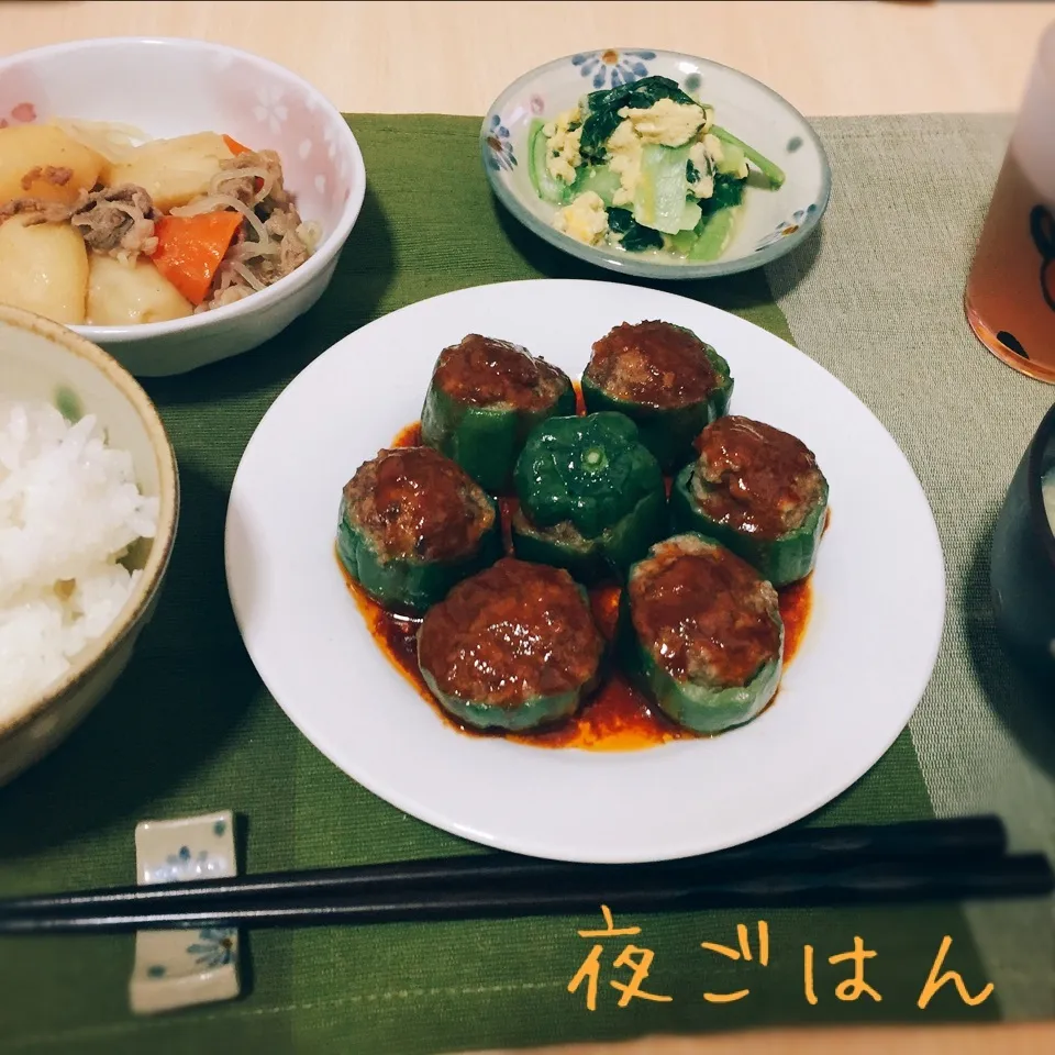 Snapdishの料理写真:ピーマンの肉詰め|まゆ子さん