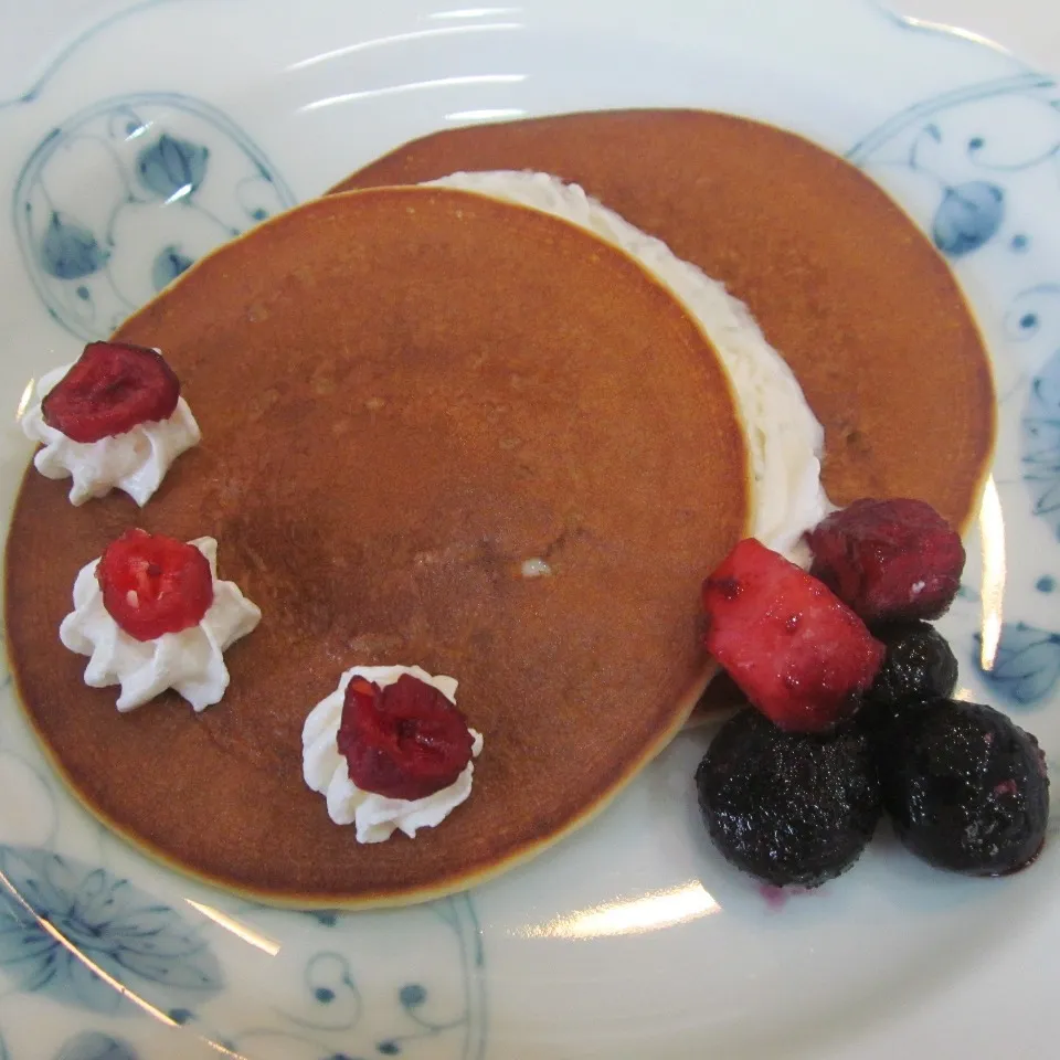 Snapdishの料理写真:子供と焼いて食べる～パンケーキ♪|cozy-cozy-kojiさん