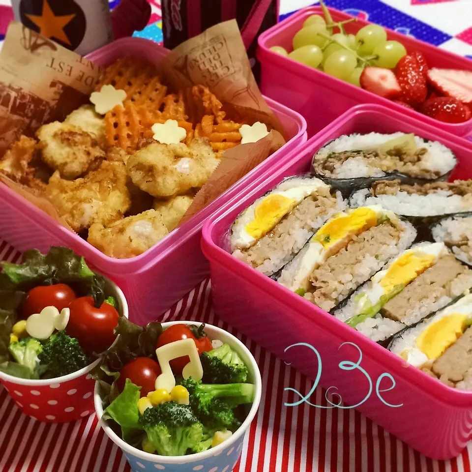 Snapdishの料理写真:お花見♡おにぎらず弁当♪|fufu_minnさん