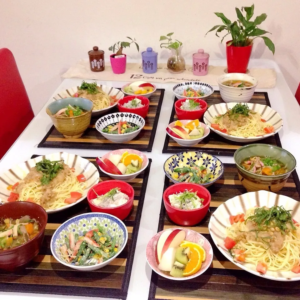 【 和風パスタとたっぷり野菜の豚汁定食 】|ぷらっとさん