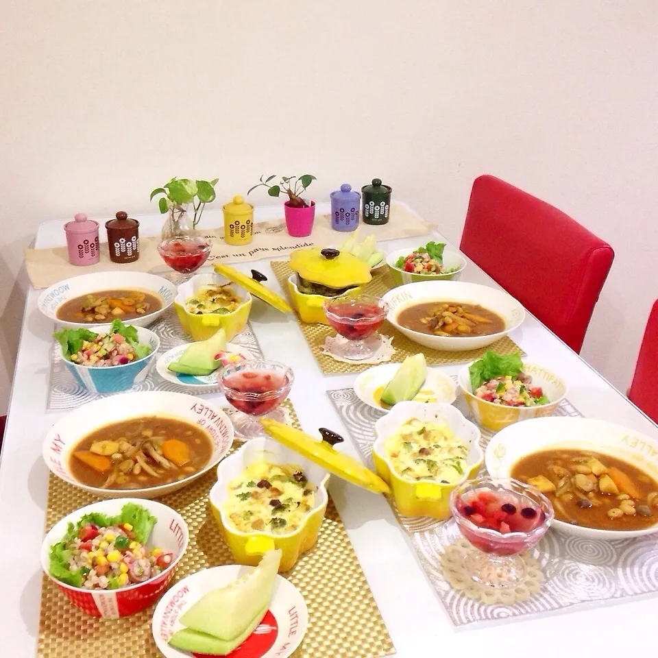 夏トマ!スープカレーdeカフェご飯〜|ぷらっとさん