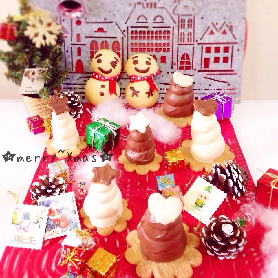 (♥.´꒳`*).スノーマン&コロネツリーdeメリークリスマ|ぷらっとさん