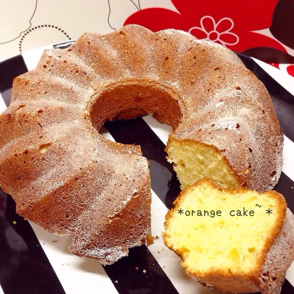 Snapdishの料理写真:♡〜クグロフ型de〜 ♡〜**orangecake**〜♡|ぷらっとさん