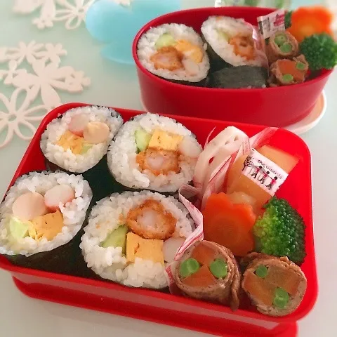 Snapdishの料理写真:エビフライ巻きお弁当|makipさん