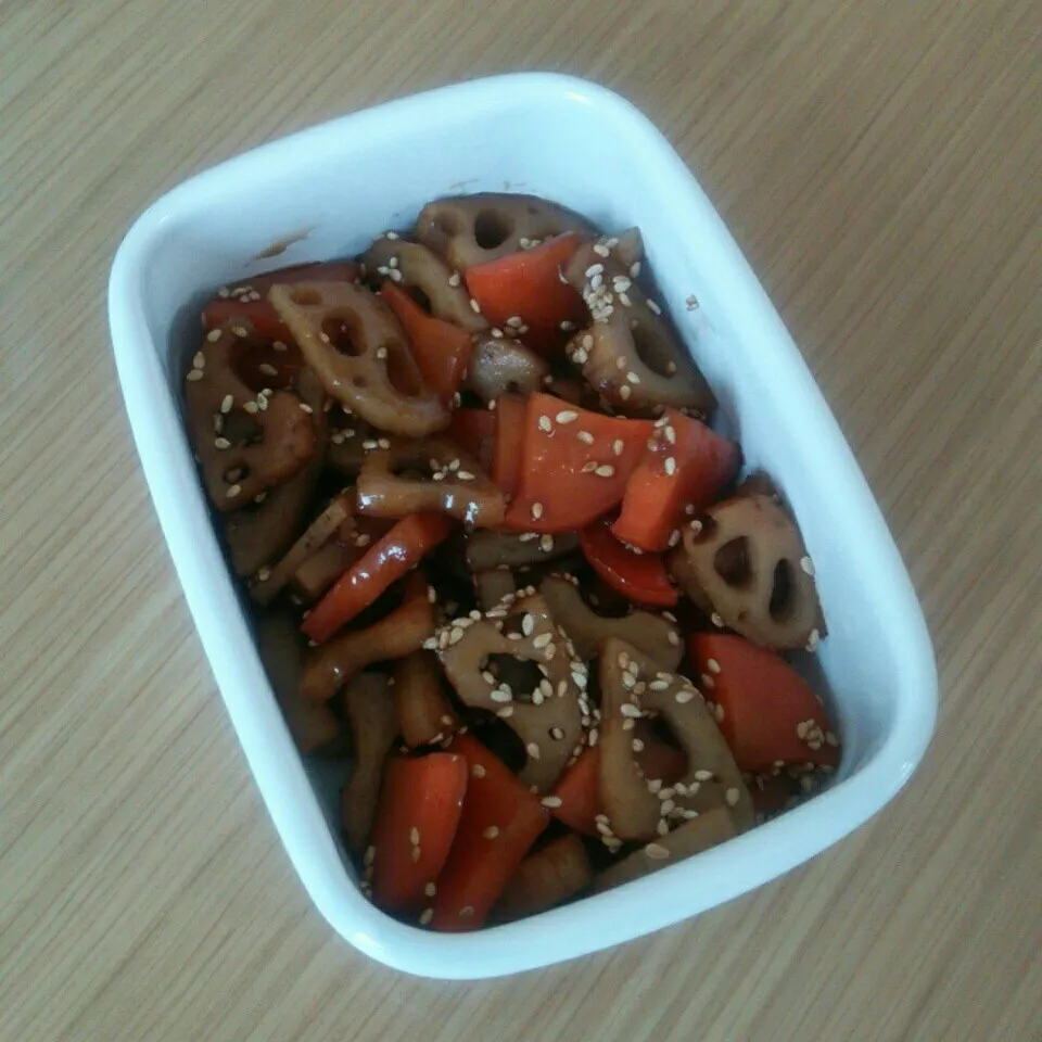 蓮根のきんぴら|あきよさん