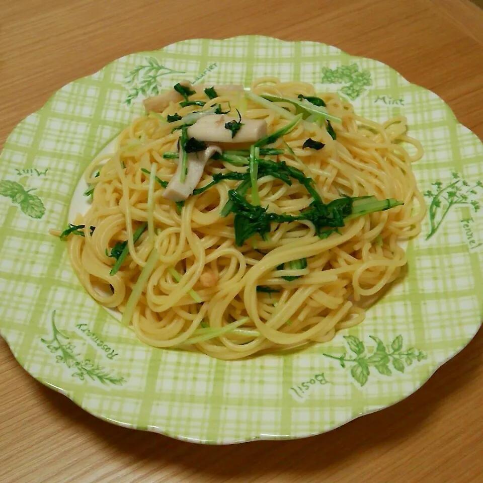 水菜の和風パスタ|あきよさん