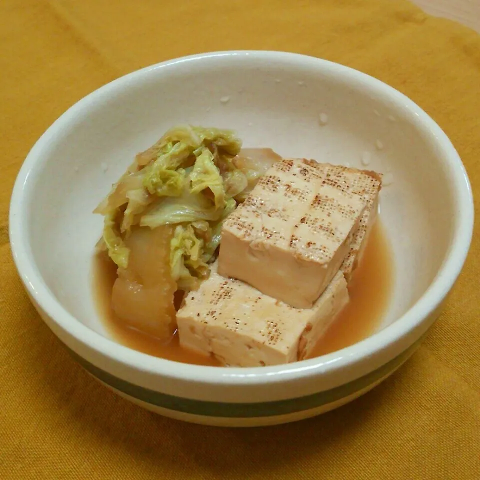 焼き豆腐と白菜の煮物|あきよさん