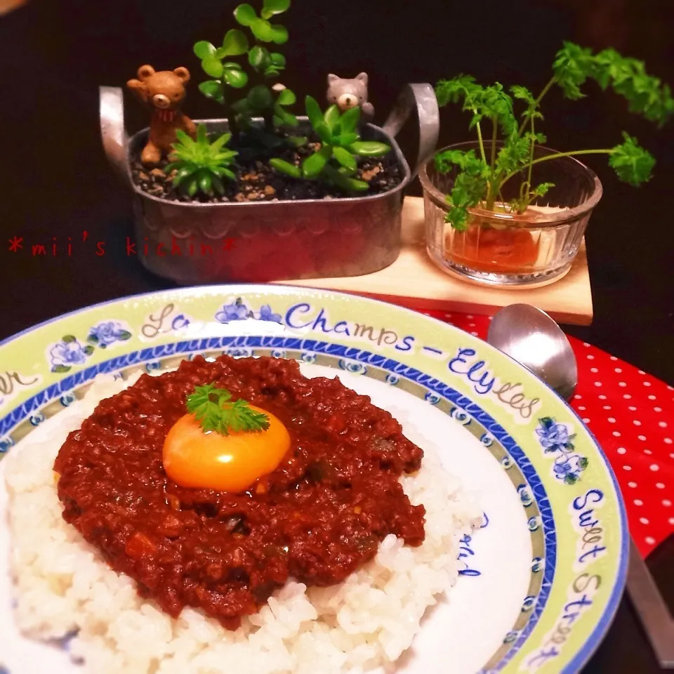 ＊簡単‼︎夏にぴったり‼︎トマ缶で爽やかキーマカレー＊|✳︎mii✳︎さん