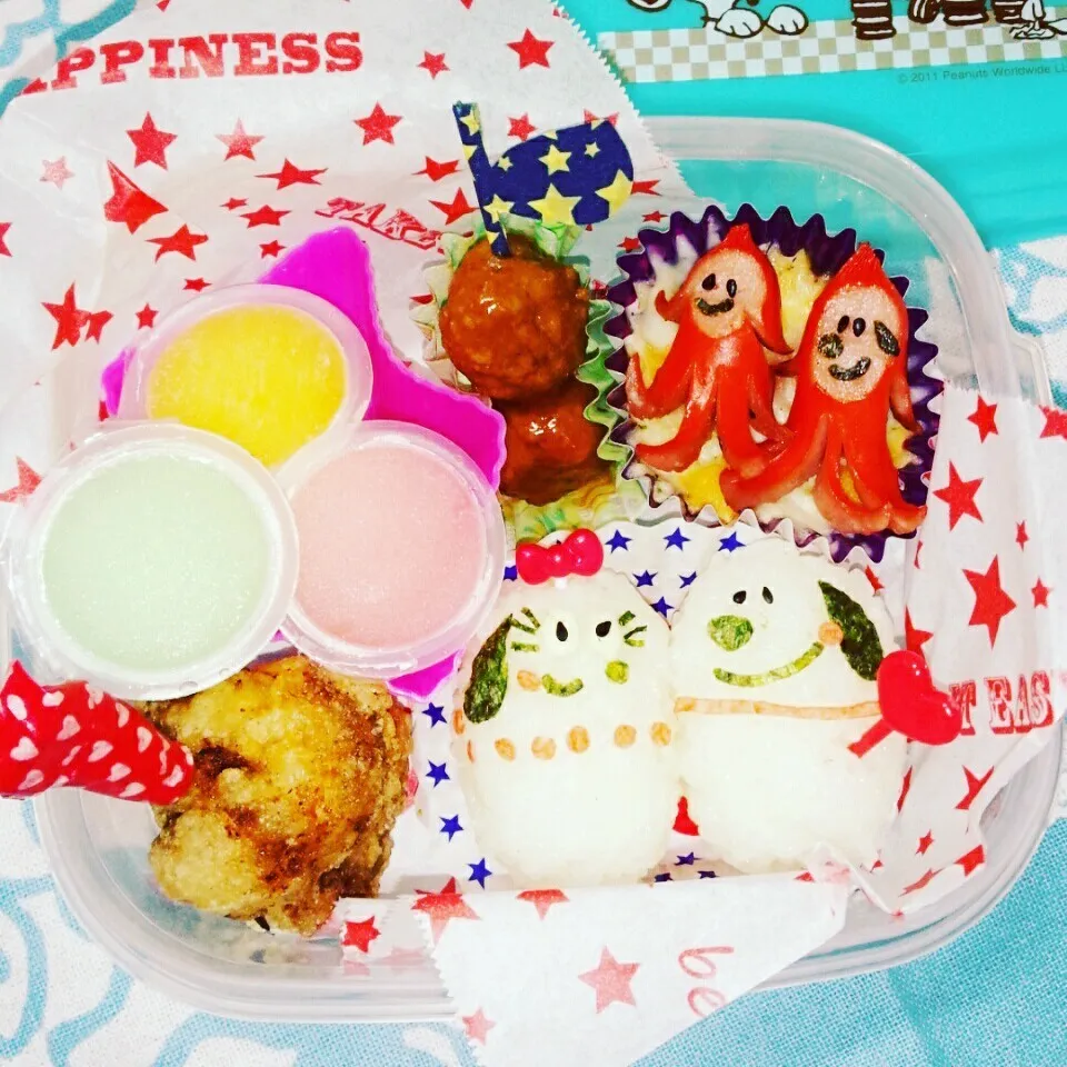 Snapdishの料理写真:週1幼稚園のお弁当|ゆみごんさん