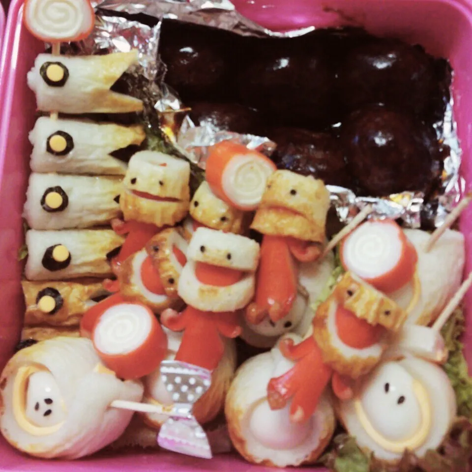 子供の日に潮干狩りお弁当☆前から作りたかった❤ちくわ星人❤|ゆみごんさん