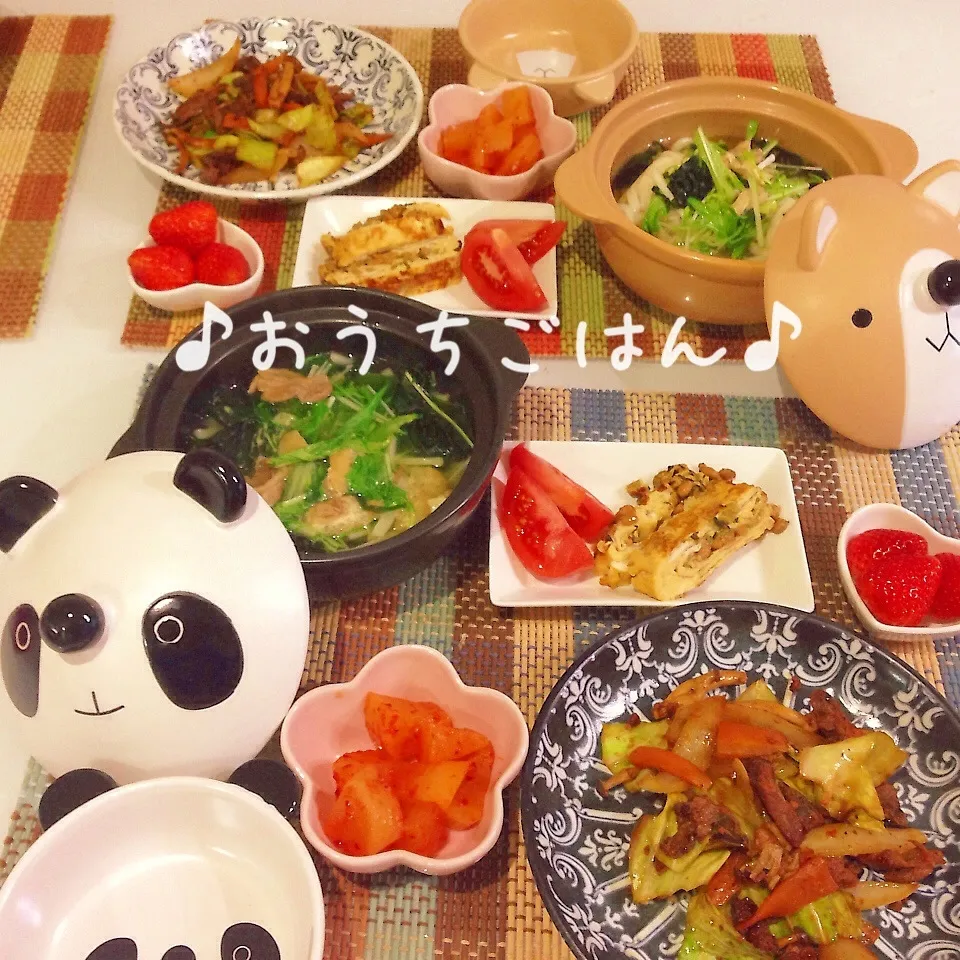 Snapdishの料理写真:(o^^o)今日のよるごはん〜|ぷらっとさん