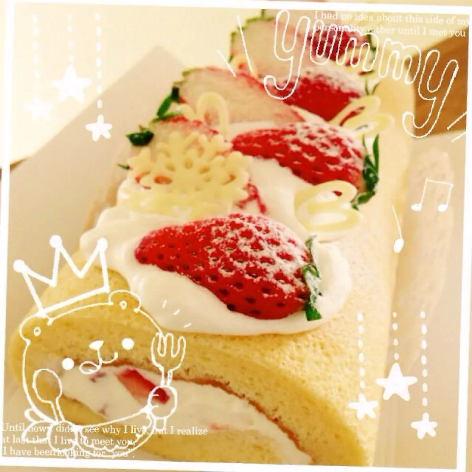 いちごロールケーキ|mokomokoさん