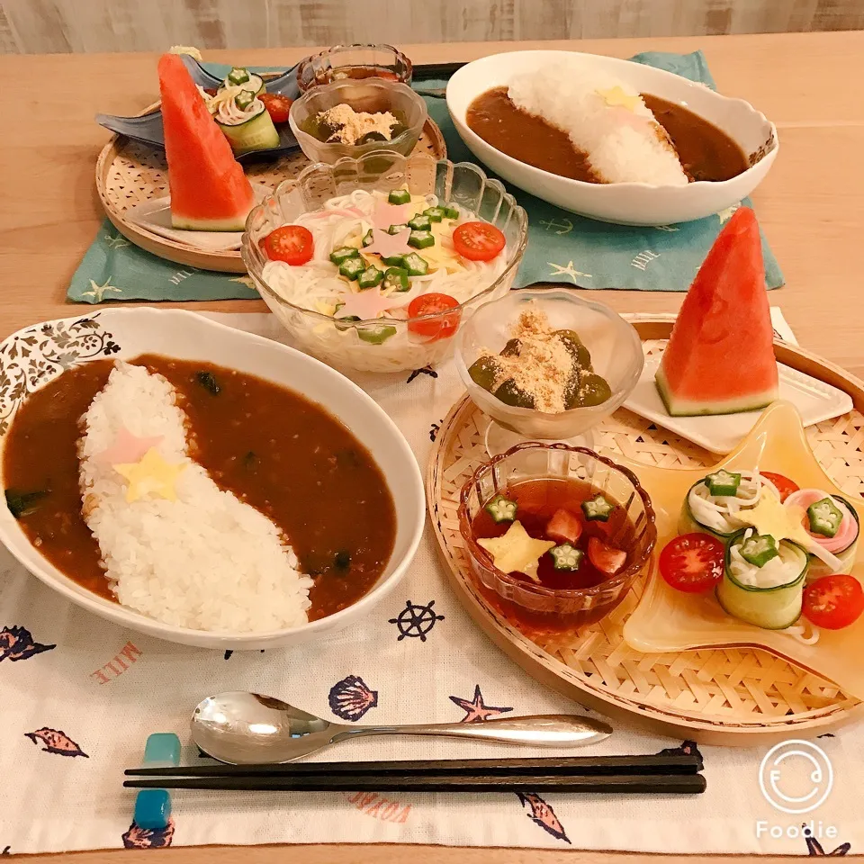 Snapdishの料理写真:2018.7.7 七夕夕食|さくらさん