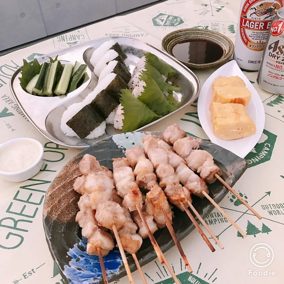 2018.6.24 夕食 屋上バルコニーにて|さくらさん