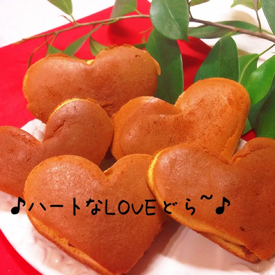 Snapdishの料理写真:♡ときめくハートはどら焼きで〜♡|ぷらっとさん