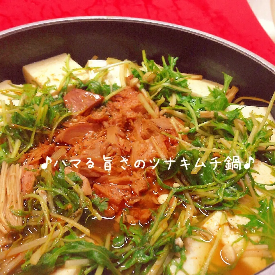 Snapdishの料理写真:♪ツナ缶でキムチ鍋〜＊|ぷらっとさん