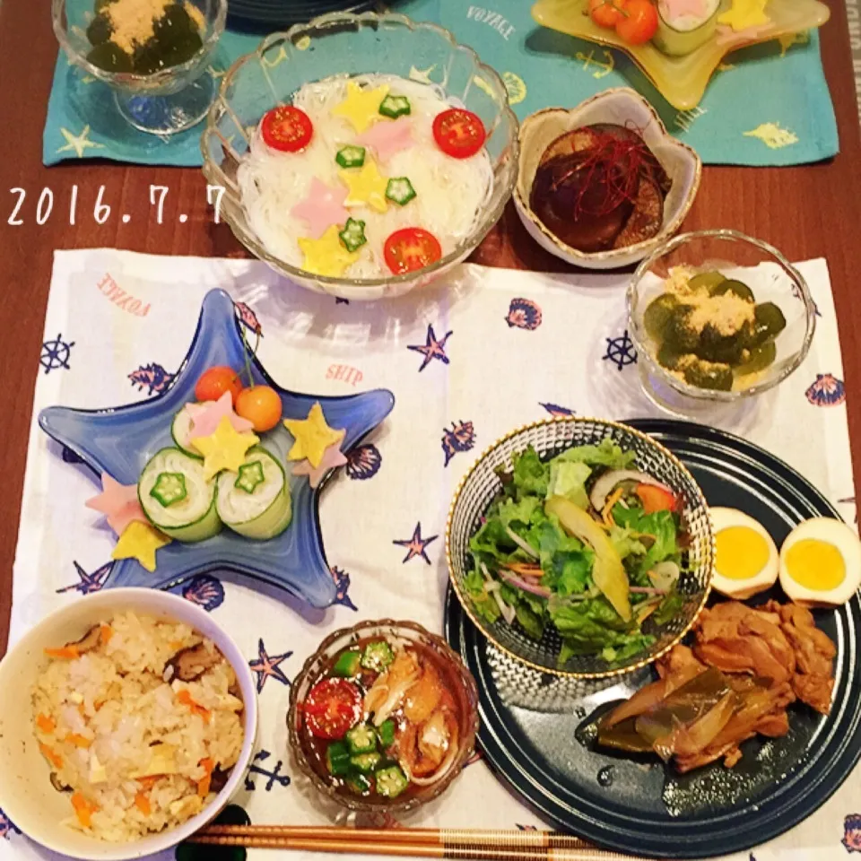 Snapdishの料理写真:2016.7.7 夕食|さくらさん